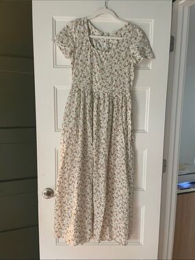 Christy Dawn Scarlett Cream Floral Midi Dress